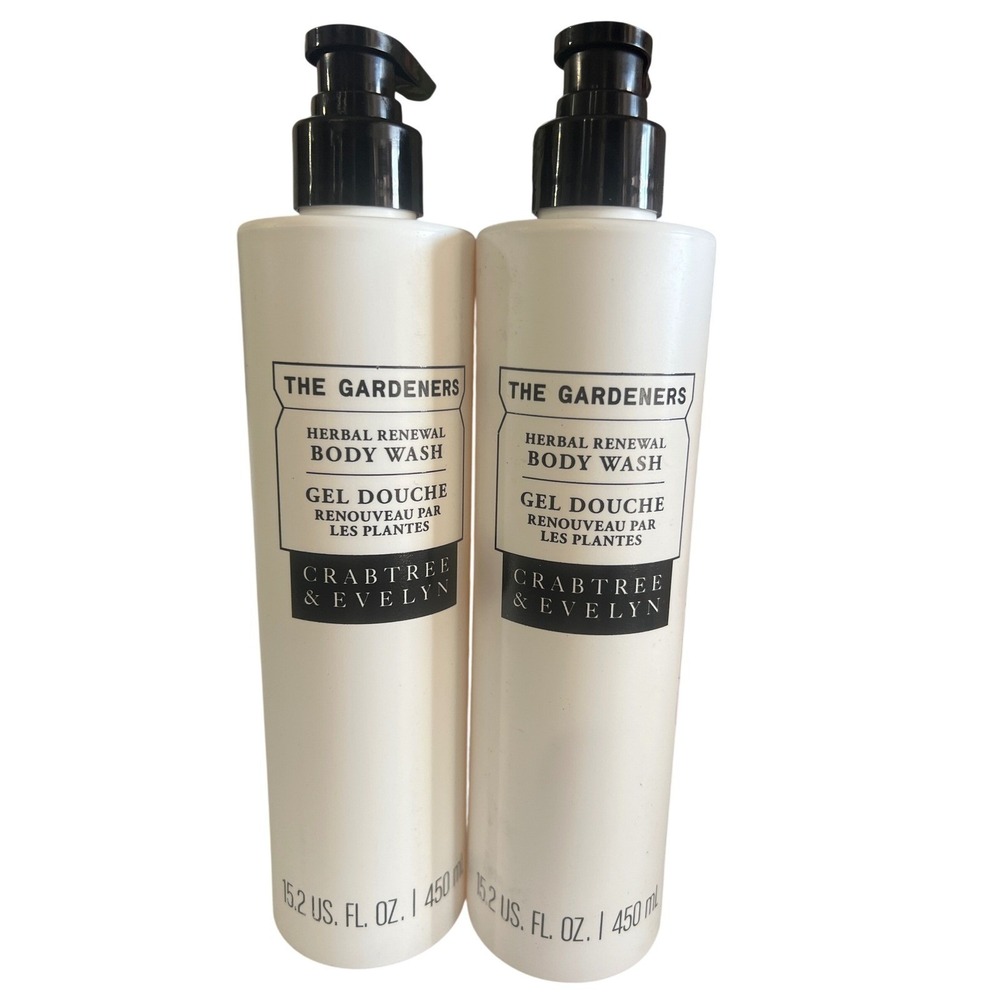 2pk Crabtree & Evelyn The Gardeners Herbal Renewal Body Wash 15.2oz Self-Care